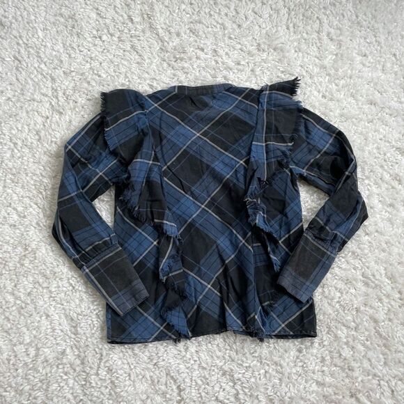 Anthropologie Western Plaid Ruffle Button Down - Picture 5 of 5
